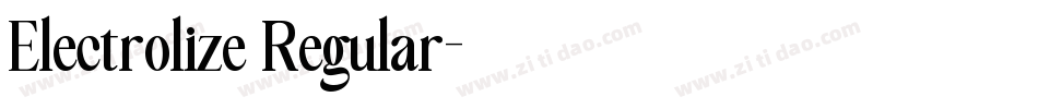 Electrolize Regular字体转换